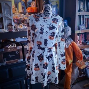 Halloween Dress - Vintage Cat Pumpkin Beistle